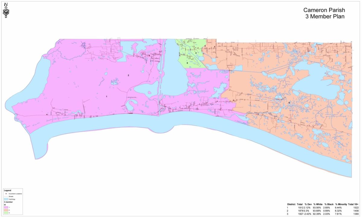 Redistricting Maps Cameron Parish Police Jury